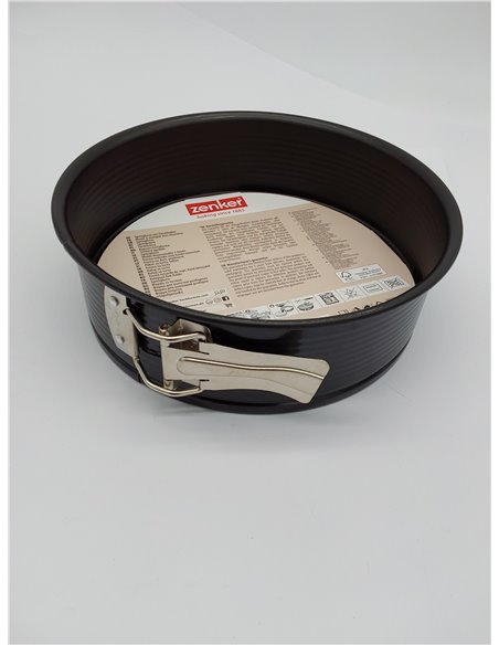 Zenker Black Metallic Molde Desmontable 20 cm 1 Fondo, Molde Reposteria, Molde Tarta o Molde Bizcocho en Acero con Revestimiento