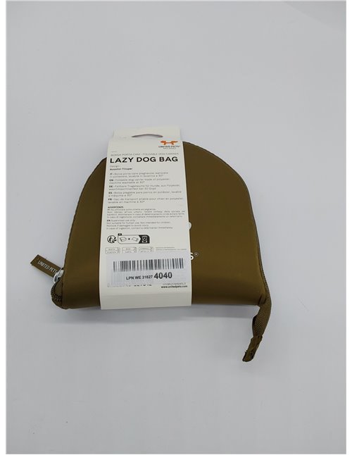 United Pets Lazy Dog Bag - Bolsa de Transporte para Perros pequeños, Plegable, Color Verde, 0,25 kg. Transportín para Perros, Ta