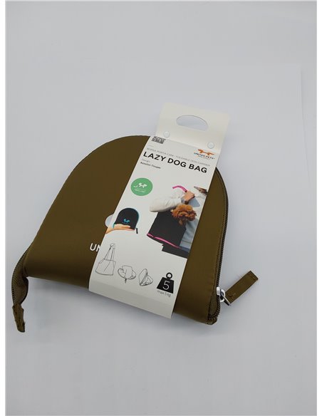 United Pets Lazy Dog Bag - Bolsa de Transporte para Perros pequeños, Plegable, Color Verde, 0,25 kg. Transportín para Perros, Ta