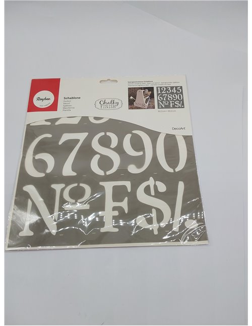 Rayher Plantilla números, 30,5x30,5 cm, poliéster, manualidades y decoración, 38907000