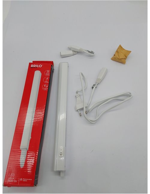 BRILONER - Luz Cocina Bajo Mueble, Color Blanco, 31,3 x 2,2 x 3 cm, Incl. 1 x LED 4W 400Lm 4.000K, Cable Incluido, Luz Bajo Mueb