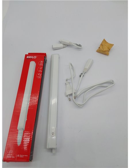 BRILONER - Luz Cocina Bajo Mueble, Color Blanco, 31,3 x 2,2 x 3 cm, Incl. 1 x LED 4W 400Lm 4.000K, Cable Incluido, Luz Bajo Mueb