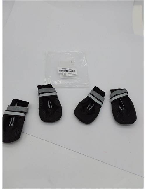 QKURT 4 Piezas Protector de la Pata de Las Botas del Perro,Botas para Perros,Zapatos Impermeables para Perros con Correas Reflec