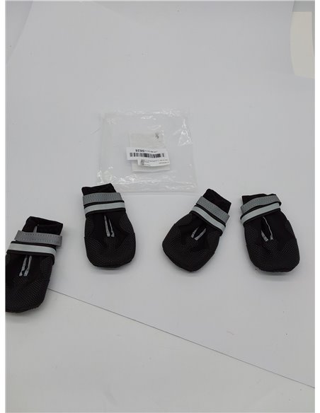 QKURT 4 Piezas Protector de la Pata de Las Botas del Perro,Botas para Perros,Zapatos Impermeables para Perros con Correas Reflec