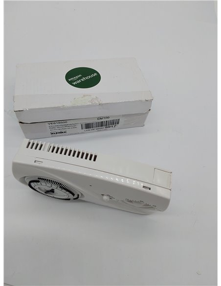 VEMER VE618500 CM100 - Termostato Calefacciónde Pared con Caballetes, Programación Diaria, Alimentación a Pilas, Blanco