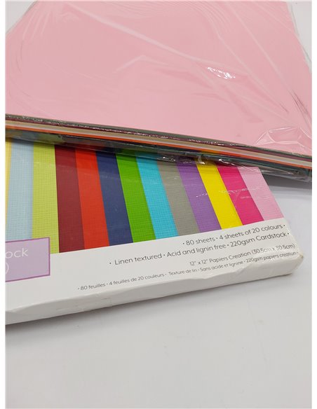 Dovecraft X 12 "premium con textura cartulina, papel, multicolor, 31 x 31 x 3 cm)