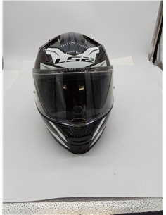 LS2, Casco Moto Integral Vector II Carbon Strong Gloss White,