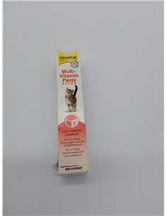 GimCat Multi-Vitamin Extra, pasta multivitaminas - Snack para gatos, con beta-glucano y omega 3 & 6 para una protección celular 