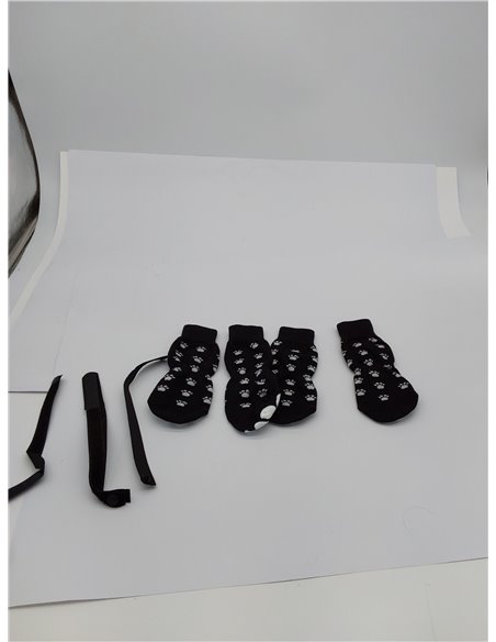 AUAUY 2 Pares Calcetines para Perros y Gatos Con Correa Ajustable, Zapatos para Dejar de Lamer - para Perros Pequeños Medianos G