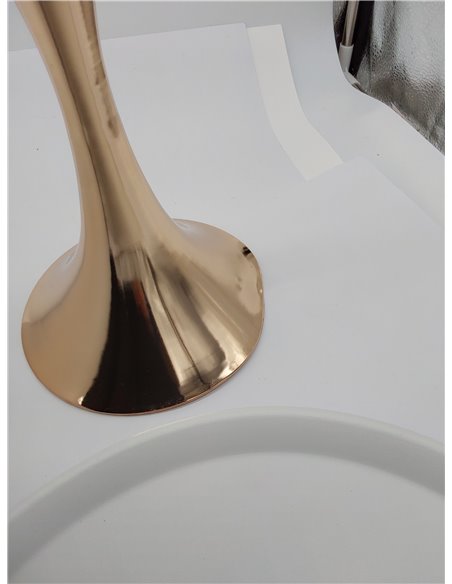 HOME DECO FACTORY, HD0387, Portobello M1, CollectionMirage, Muebles, Oficina, Mesa Auxiliar-Gigoña, 38x54x38 cm, Blanco Dorado