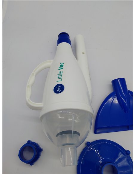 Gre 08011A - Limpiafondos de Aspiración de Piscina con Succión Manual 2m3/h “Little Vac”. para el Fondo de Piscinas Pequeñas y M