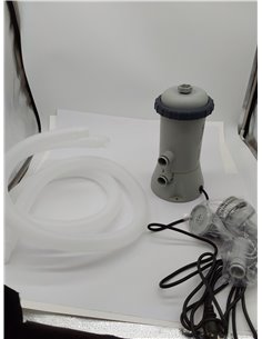 Intex Bomba de filtro de cartucho transparente Krystal - Sistema de filtro de cartucho para piscina - Gris - 900 L/H 2