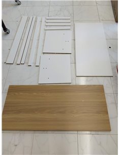 Coffee table with storage shelf MDF living room furniture, white 2