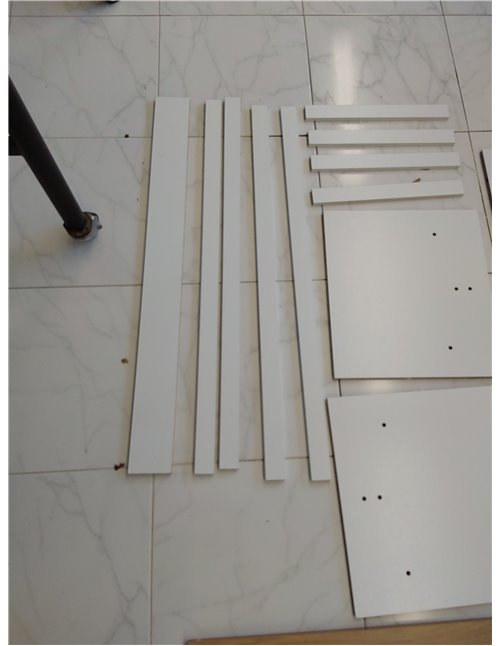 Coffee table with storage shelf MDF living room furniture, white