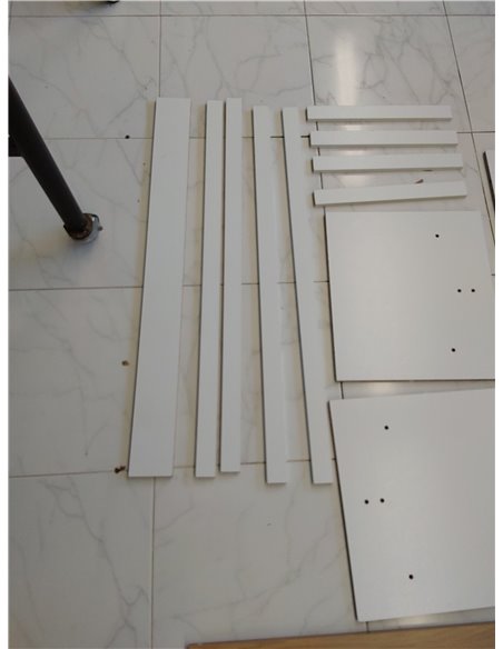 Coffee table with storage shelf MDF living room furniture, white