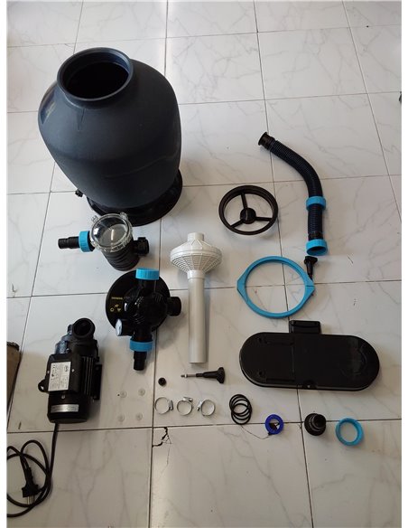 Gre MG400 - Filtro de Piscina para Todo Tipo de Piscinas elevadas, monoblock, 6 m3/h, con prefiltro, Cuba 400 mm
