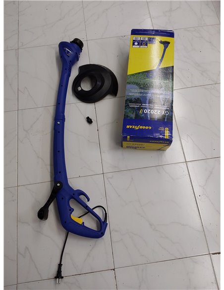 Goodyear – Cortabordes eléctrico con Cable. Recortadora de Hierba eléctrica 350W 20V 10.000rpm. Ancho de Corte 25cm. Cabezal Aju