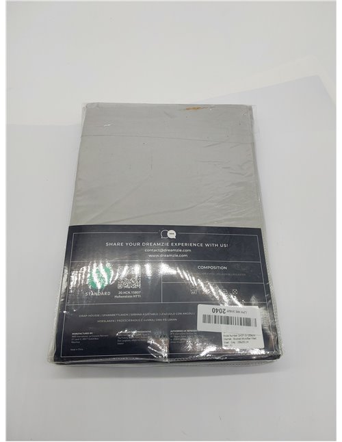 Dreamzie Sabanas 100x200 cm - Grandes Solapas de hasta 35 cm - 100% Microfibra Gris Certificada sin Productos Químicos (Oeko Tex