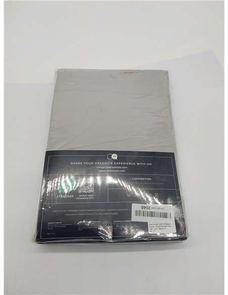 Dreamzie Sabanas 100x200 cm - Grandes Solapas de hasta 35 cm - 100% Microfibra Gris Certificada sin Productos Químicos (Oeko Tex