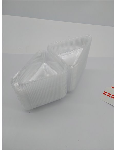 100 cajas individuales para tartas con calcomanías de sellado, recipientes transparentes para porciones de pasteles, sándwiches,