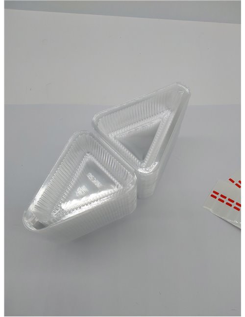 100 cajas individuales para tartas con calcomanías de sellado, recipientes transparentes para porciones de pasteles, sándwiches,