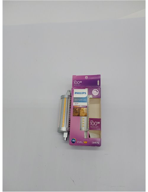Philips - Bombilla LED Lineal, 100W, Lineal R7S 118 mm, Neutra, Luz Blanca, Regulable