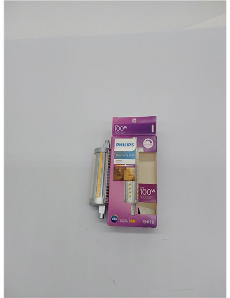 Philips - Bombilla LED Lineal, 100W, Lineal R7S 118 mm, Neutra, Luz Blanca, Regulable