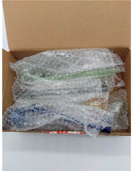 RORA Pipa de Vidrio 10pcs 16cm Longitud Mano Pipa Pequeña Colorido Mini Hecho a Mano Tubo Grueso Reciclador Fumar Bongs de Vidri