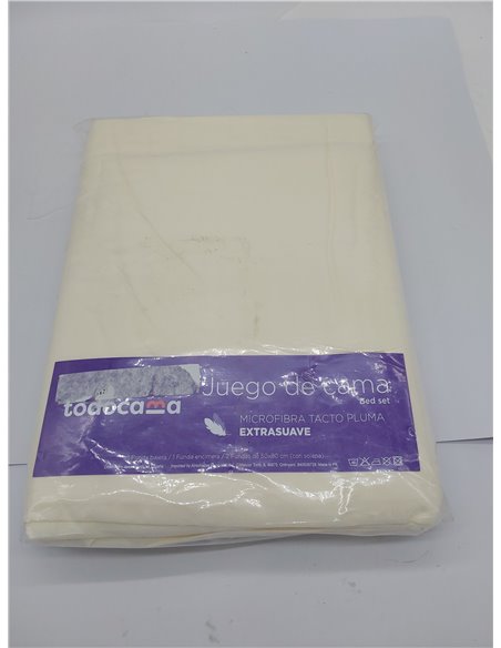 Todocama – Juego de Sábanas de 4 Piezas – Sábana Bajera Ajustable – Encimera - Dos Fundas de Almohada de 50x80cm. (Cama 180-180x