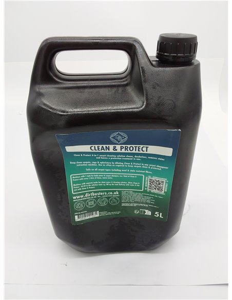 Dirtbusters - Clean & Protect - 4 en 1 Limpiador, removedor de manchas, neutralizador de olores y protector. Aroma cítrico. 5 li