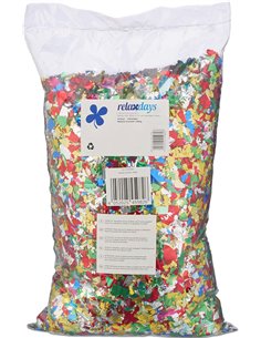 Relaxdays Buntes Konfetti Bolsa de Confeti Metalizado, 1kg, Brillante, Graduaciones Carnaval, Boda, Cumpleaños, Eventos, Multico