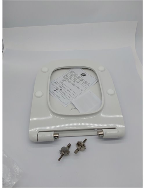 Asiento Jacob Delafon - Struktura E70025 - Thermodur compacto extra-plano con descenso progresivo y desmontable, bisagras metáli