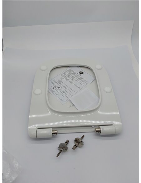 Asiento Jacob Delafon - Struktura E70025 - Thermodur compacto extra-plano con descenso progresivo y desmontable, bisagras metáli