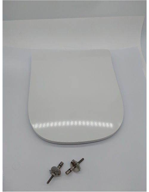 Asiento Jacob Delafon - Struktura E70025 - Thermodur compacto extra-plano con descenso progresivo y desmontable, bisagras metáli