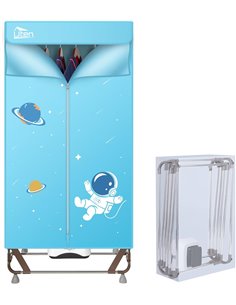 Uten Secadora de Ropa Eléctrica Portátil 1.7m, 1500W Secadora Plegable, Instalación y Almacenamiento Rápido, Capacidad de 15kg, 
