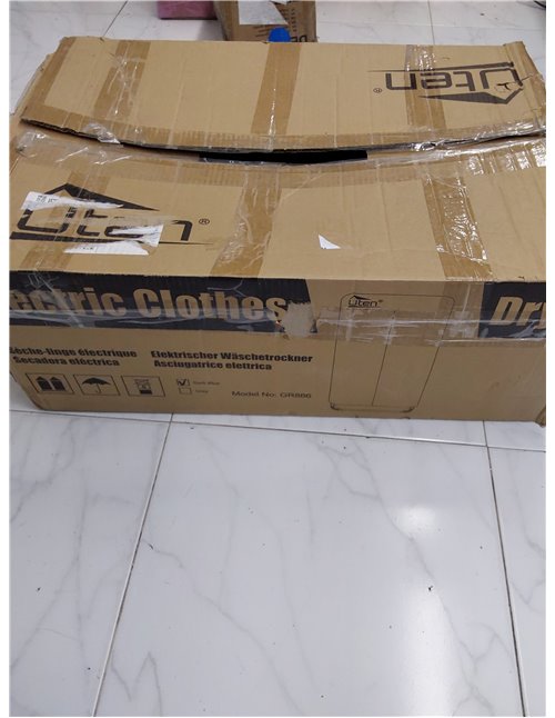 Uten Secadora de Ropa Eléctrica Portátil 1.7m, 1500W Secadora Plegable, Instalación y Almacenamiento Rápido, Capacidad de 15kg, 