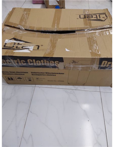 Uten Secadora de Ropa Eléctrica Portátil 1.7m, 1500W Secadora Plegable, Instalación y Almacenamiento Rápido, Capacidad de 15kg, 