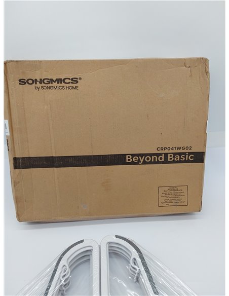 SONGMICS 20 Perchas de PlÁstico, Apertura en Forma de U, Antideslizantes, Ahorro de Espacio, 0,5 cm de Grosor, 41,5 cm de Largo,