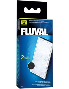 Fluval Carga Filtro Poli-Carbon, U2, 2 Unidades