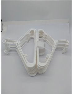 Utopia Home Paquete de 30 Perchas de Plástico Ahorradoras de Espacio, Duraderas y con Ranuras para los Hombros, Blancas 2