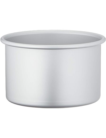 DECORA, 0062611 Bandeja Profesional Redonda Ø 15 x 10 cm de altura, de Aluminio Anodizado, Sin Puntos de Soldadura, Diseño Profe