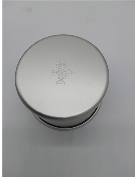 DECORA, 0062611 Bandeja Profesional Redonda Ø 15 x 10 cm de altura, de Aluminio Anodizado, Sin Puntos de Soldadura, Diseño Profe