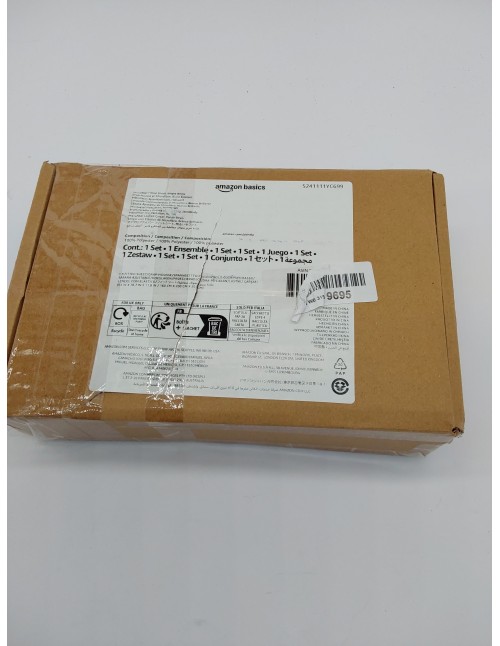 Amazon Basics Sabana Bajera Ajustable, 160 x 200 x 30 cm, de Poliéster Microfibra, Blanco