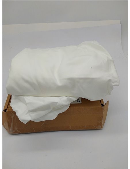 Amazon Basics Sabana Bajera Ajustable, 160 x 200 x 30 cm, de Poliéster Microfibra, Blanco