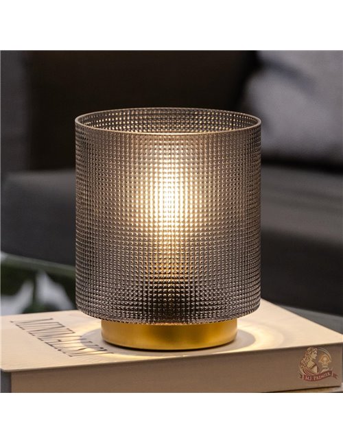 MJ PREMIER Juego de 2 lámparas de mesa, funciona con pilas, lámpara decorativa de mesita de noche inalámbrica con temporizador, 