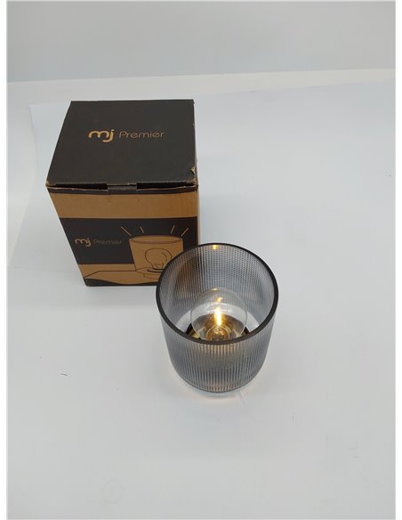 MJ PREMIER Juego de 2 lámparas de mesa, funciona con pilas, lámpara decorativa de mesita de noche inalámbrica con temporizador, 
