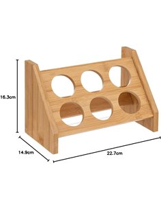 5five - especiero de bambú para 6 tarros