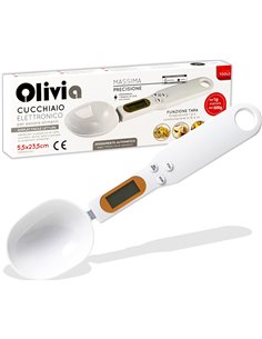IPEA Cuchara báscula digital para medir peso alimentos en la cocina – Precisión de 1 g a 500 g – Báscula electrónica con pantall