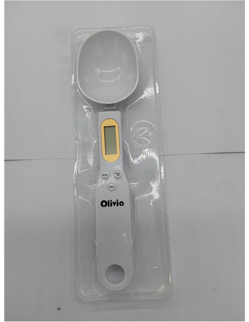 IPEA Cuchara báscula digital para medir peso alimentos en la cocina – Precisión de 1 g a 500 g – Báscula electrónica con pantall
