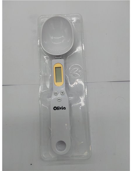 IPEA Cuchara báscula digital para medir peso alimentos en la cocina – Precisión de 1 g a 500 g – Báscula electrónica con pantall